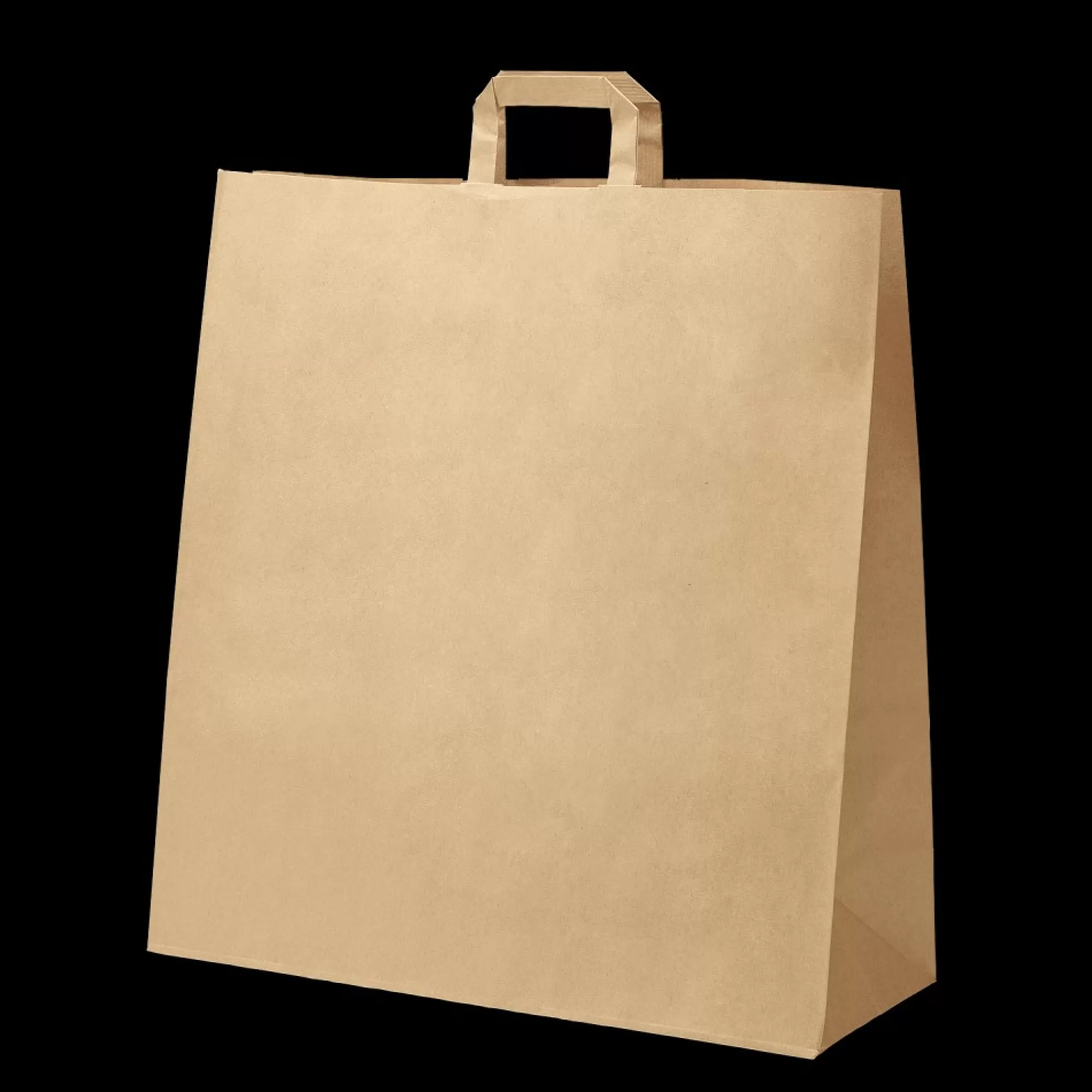 Cheap Draagtas Papier 45X17X48Cm Gerecycleerd Kraft Bruin 100G/M + Plat Handvat 150 Stuks Zakken