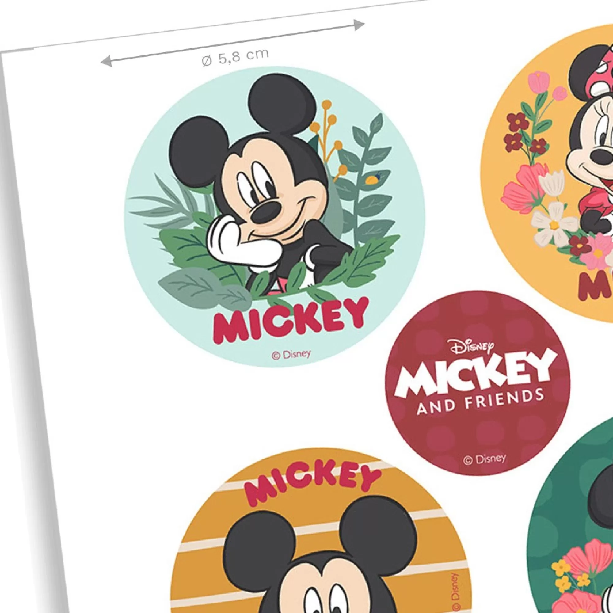 Online Eetbaar Label Voor Cupcakes Mickey & Minnie Mouse 5,8Cm 6 Stuks Desserts