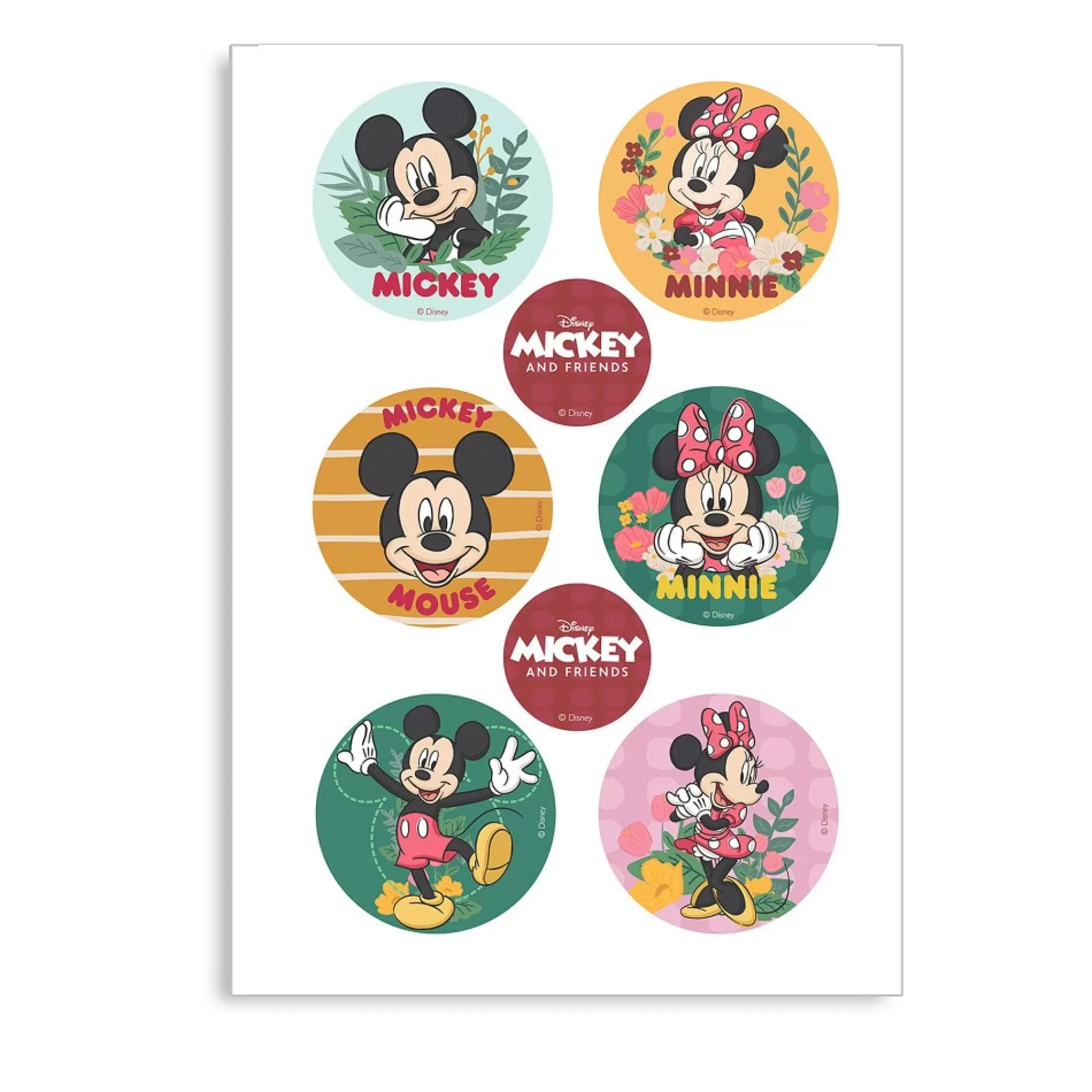 Online Eetbaar Label Voor Cupcakes Mickey & Minnie Mouse 5,8Cm 6 Stuks Desserts