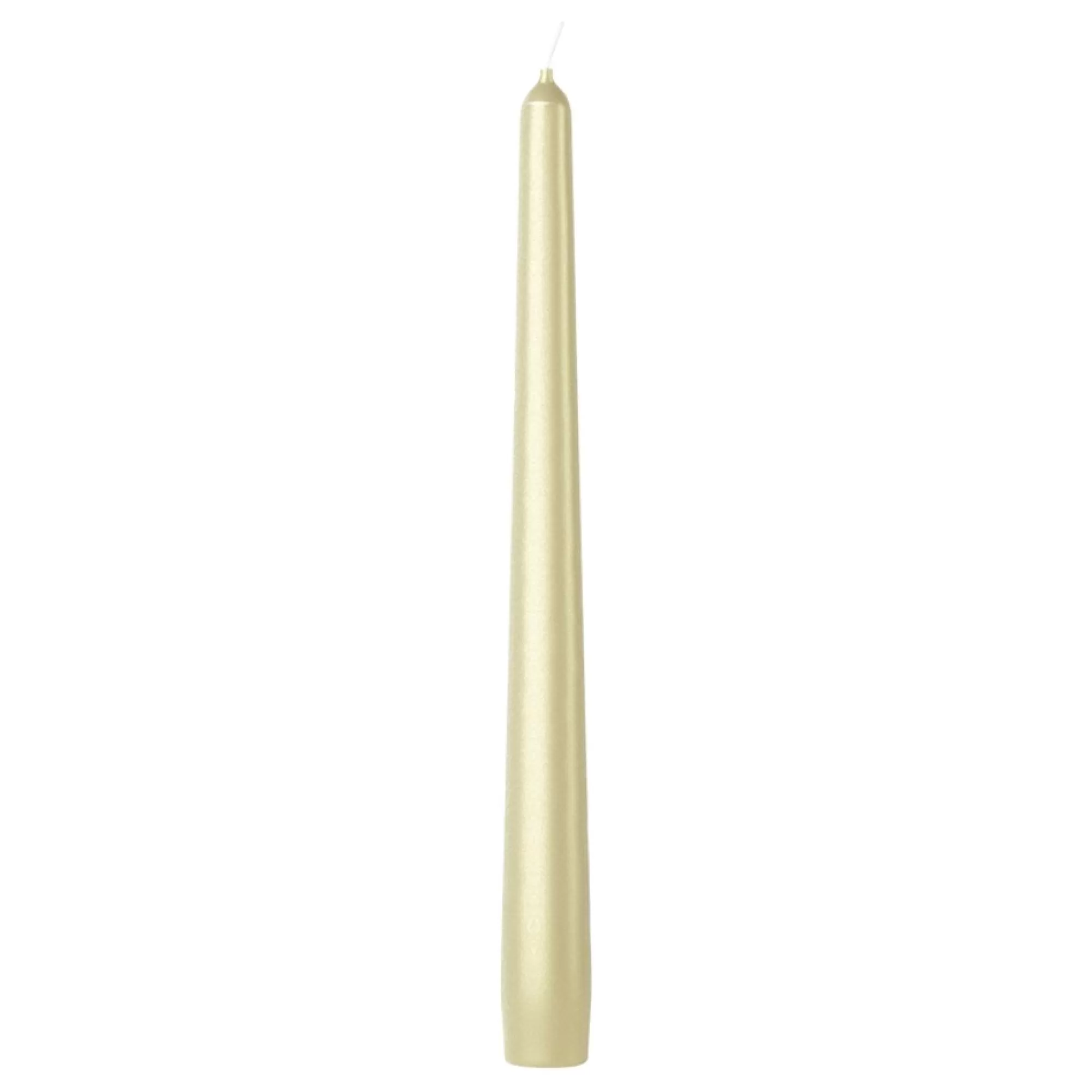 New Gotische Kaars Metallic White Silver H 24,5Cm 2,4Cm 4 Stuks Kaarsen & Houders