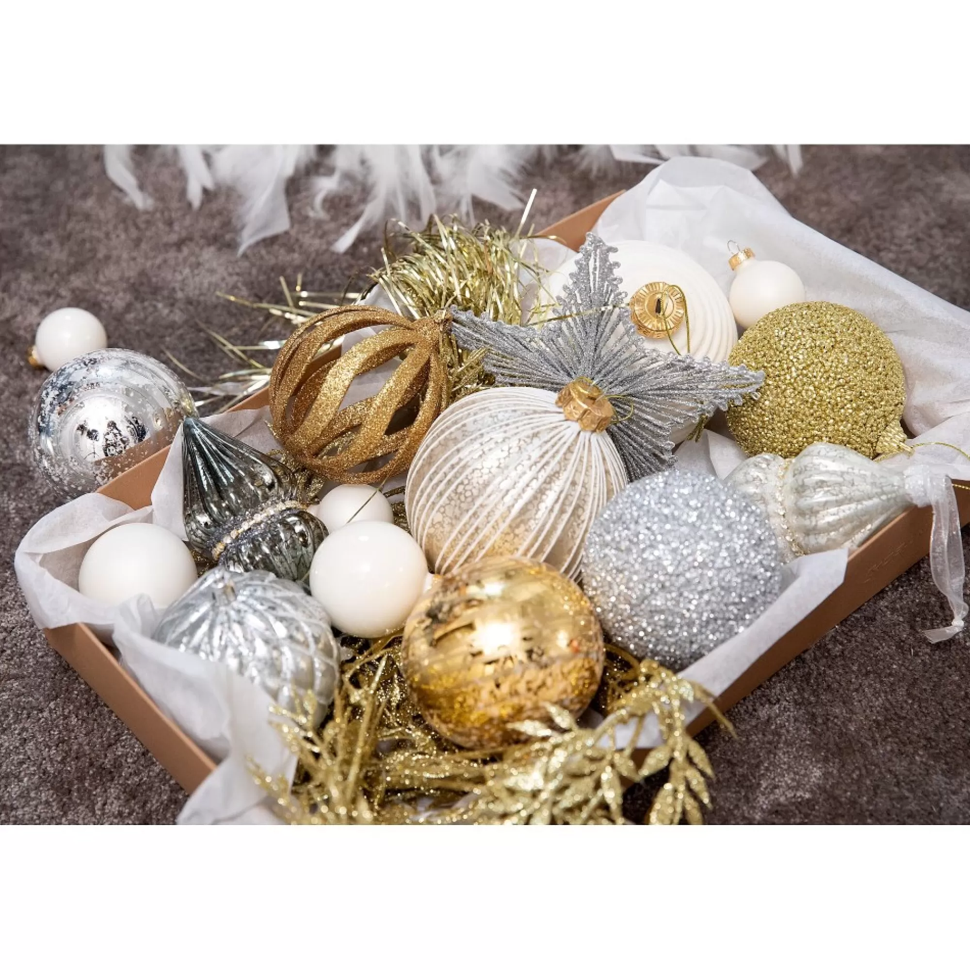Cheap Kerstbal Glas Deco Zilver Glans Of Mat 8Cm 1 Van De 2 Kerstballen