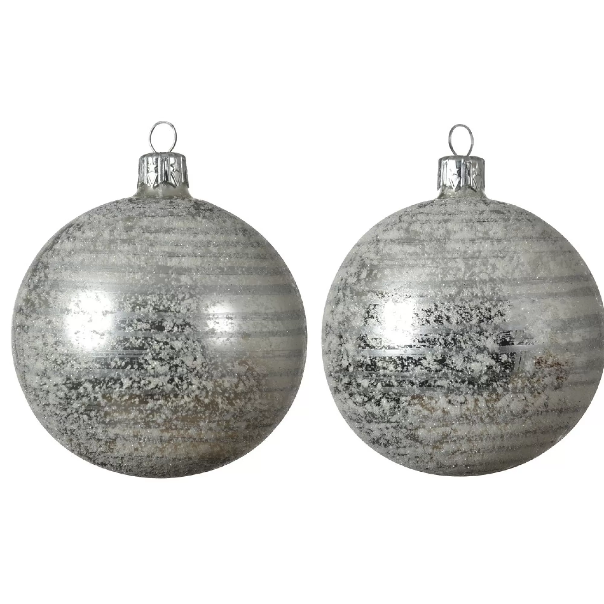 Cheap Kerstbal Glas Deco Zilver Glans Of Mat 8Cm 1 Van De 2 Kerstballen