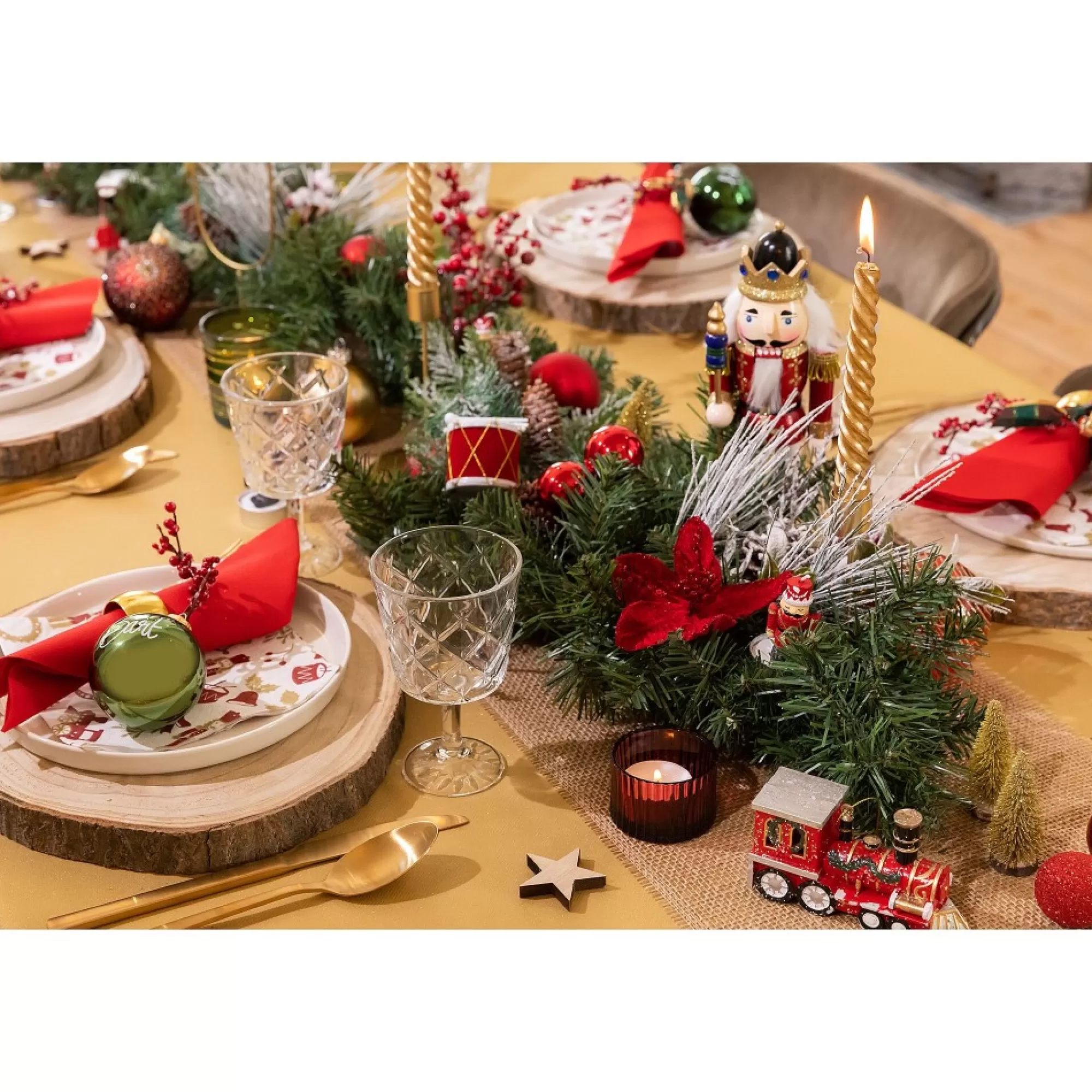 Best Sale Kerstboompjes Goud Glitter H 8Cm 7Cm Op Boomschijf 6 Stuks Kleine Kerstbomen