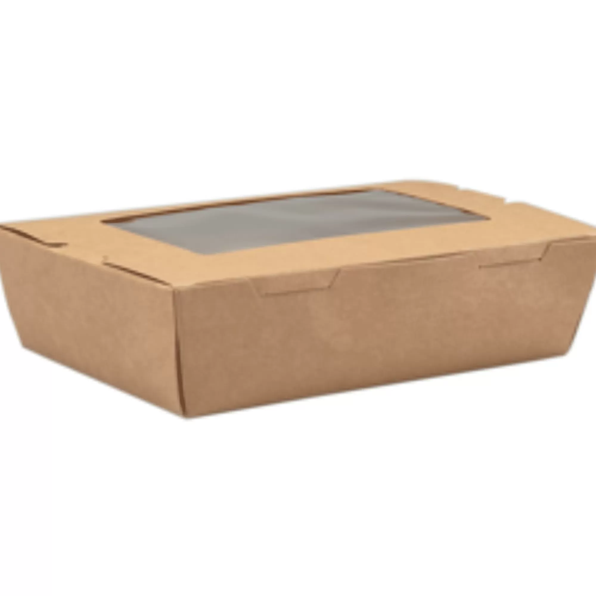 Cheap Maaltijdbox Met Venster 600Ml 18X12X5Cm Kraft + Pe Coating 50 Stuks Take-Away