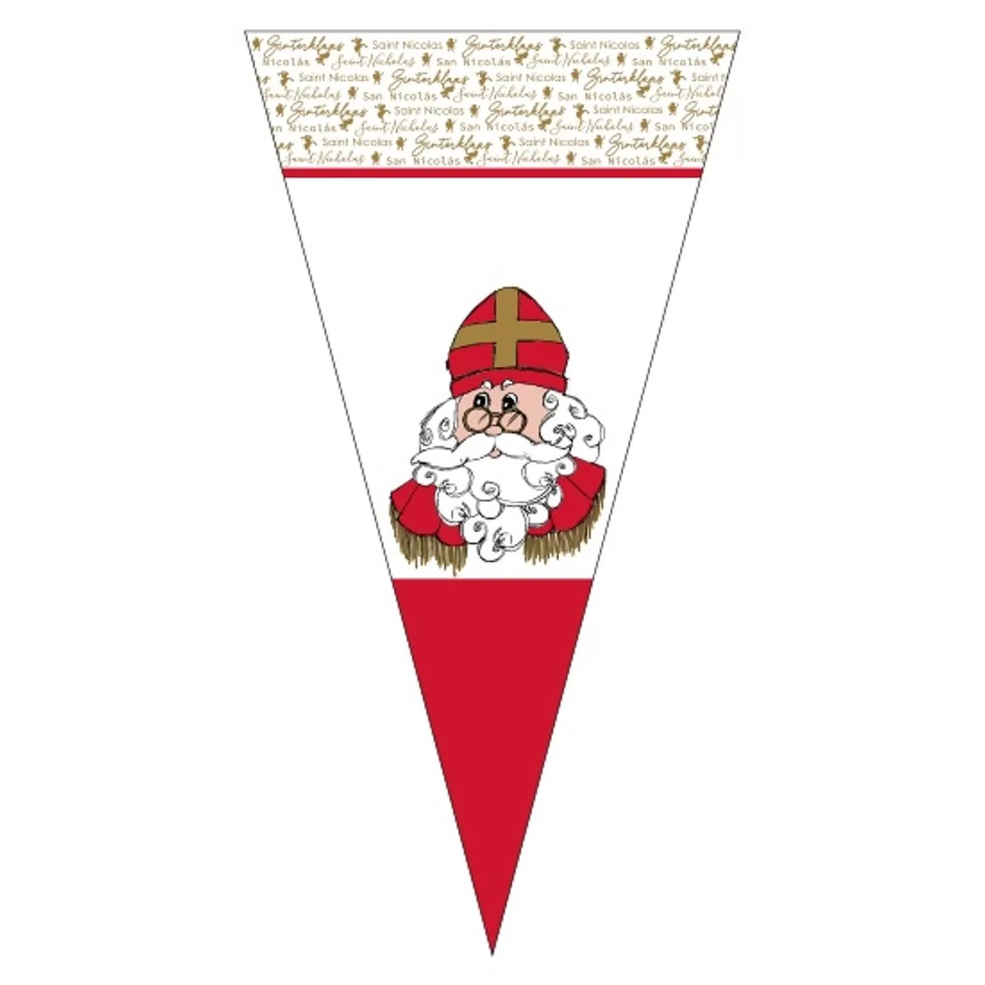 Flash Sale Puntzak Sinterklaas Vintage 18X37Cm 250G 50 Stuks Bewaarzakjes