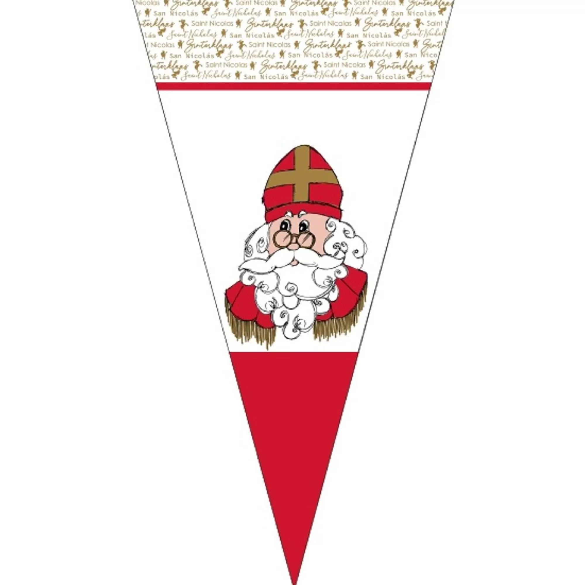 Outlet Puntzak Sinterklaas Vintage 25X46Cm 500G 50 Stuks Bewaarzakjes