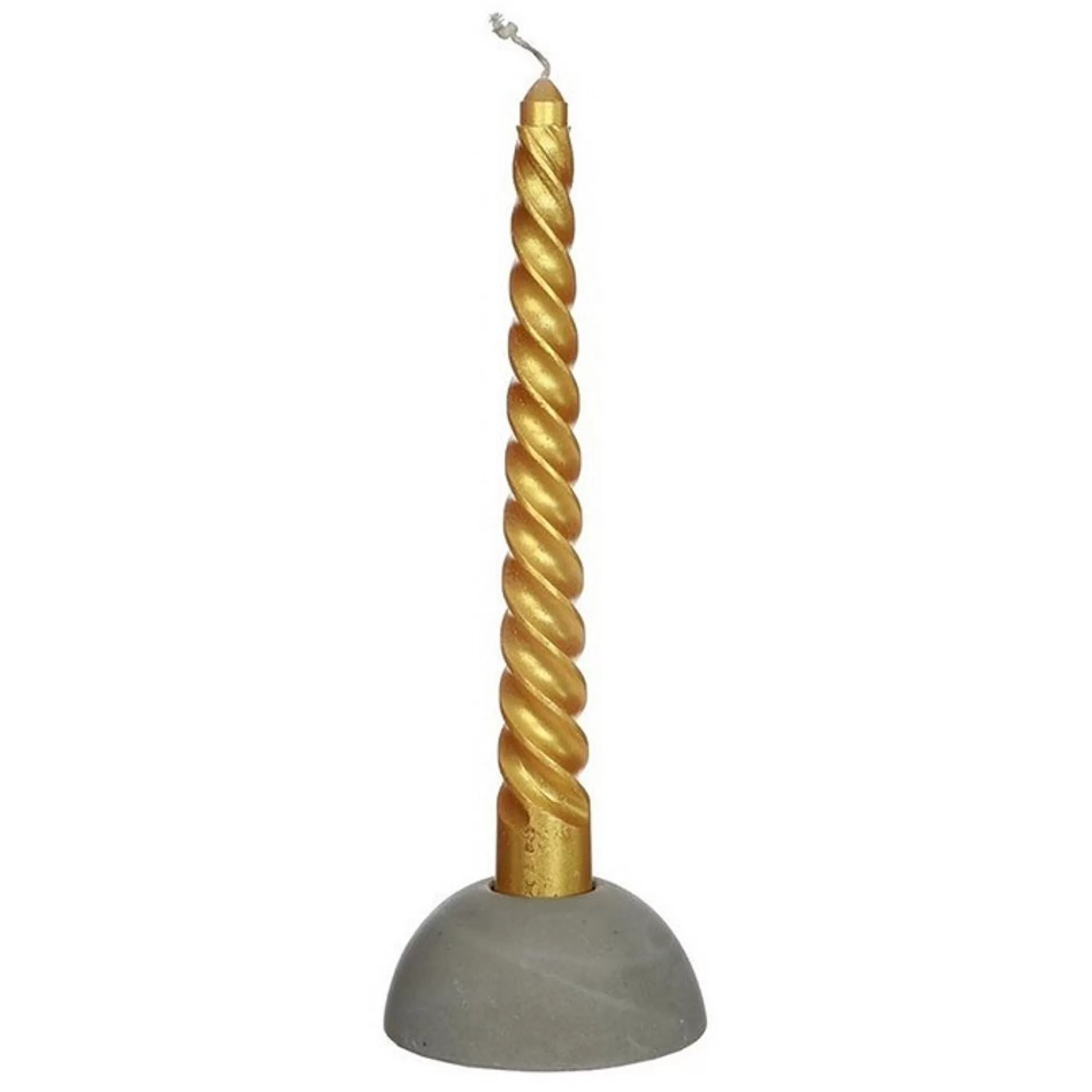 Best Tafelkaars Gedraaid Goud Metallic H 19Cm 2,2Cm 4U 4 Stuks Tafelkaarsen