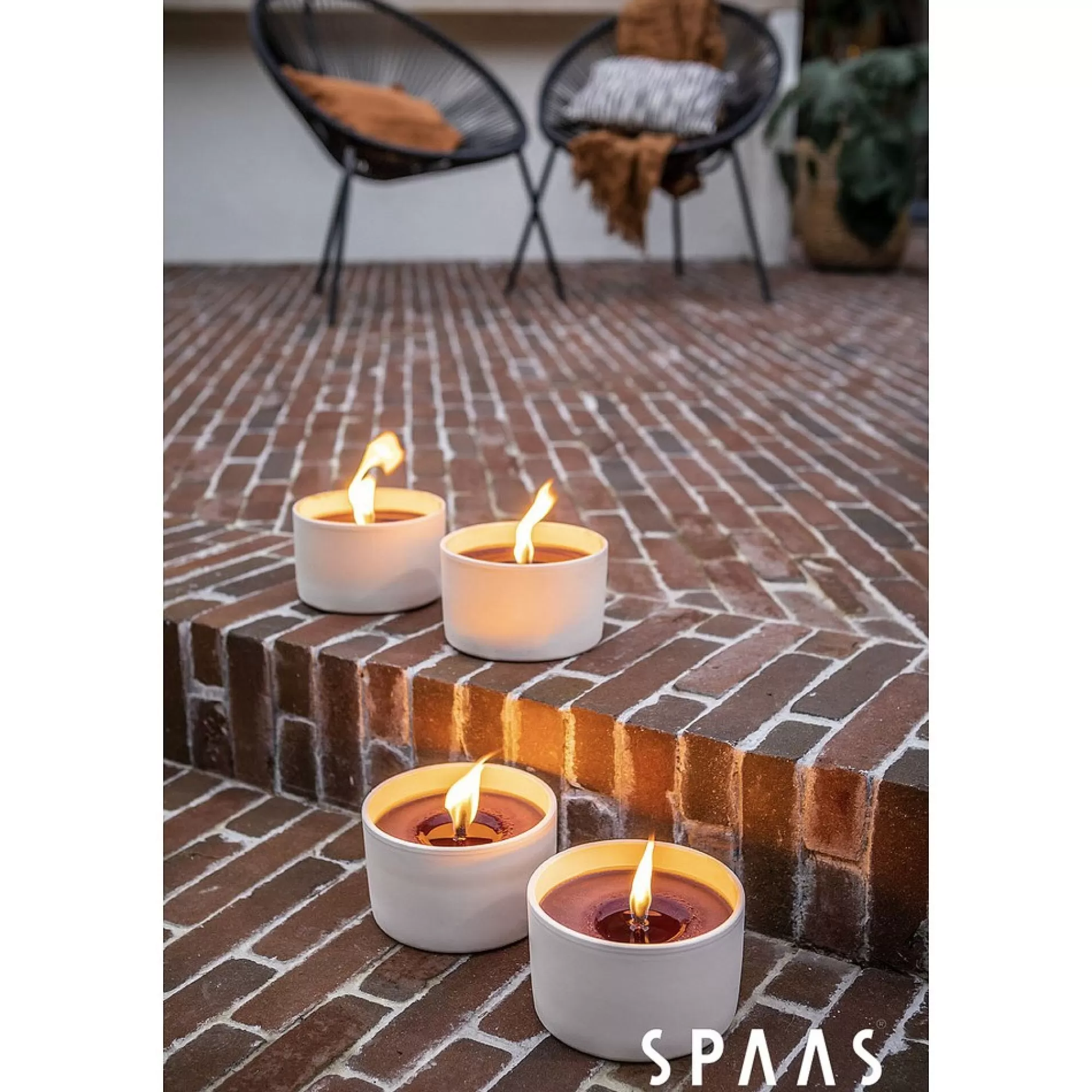 Store Tuinkaars In Terracottapot Wit Vulling Zwart H 8,2Cm 13,8Cm 11U Kaarsen & Houders