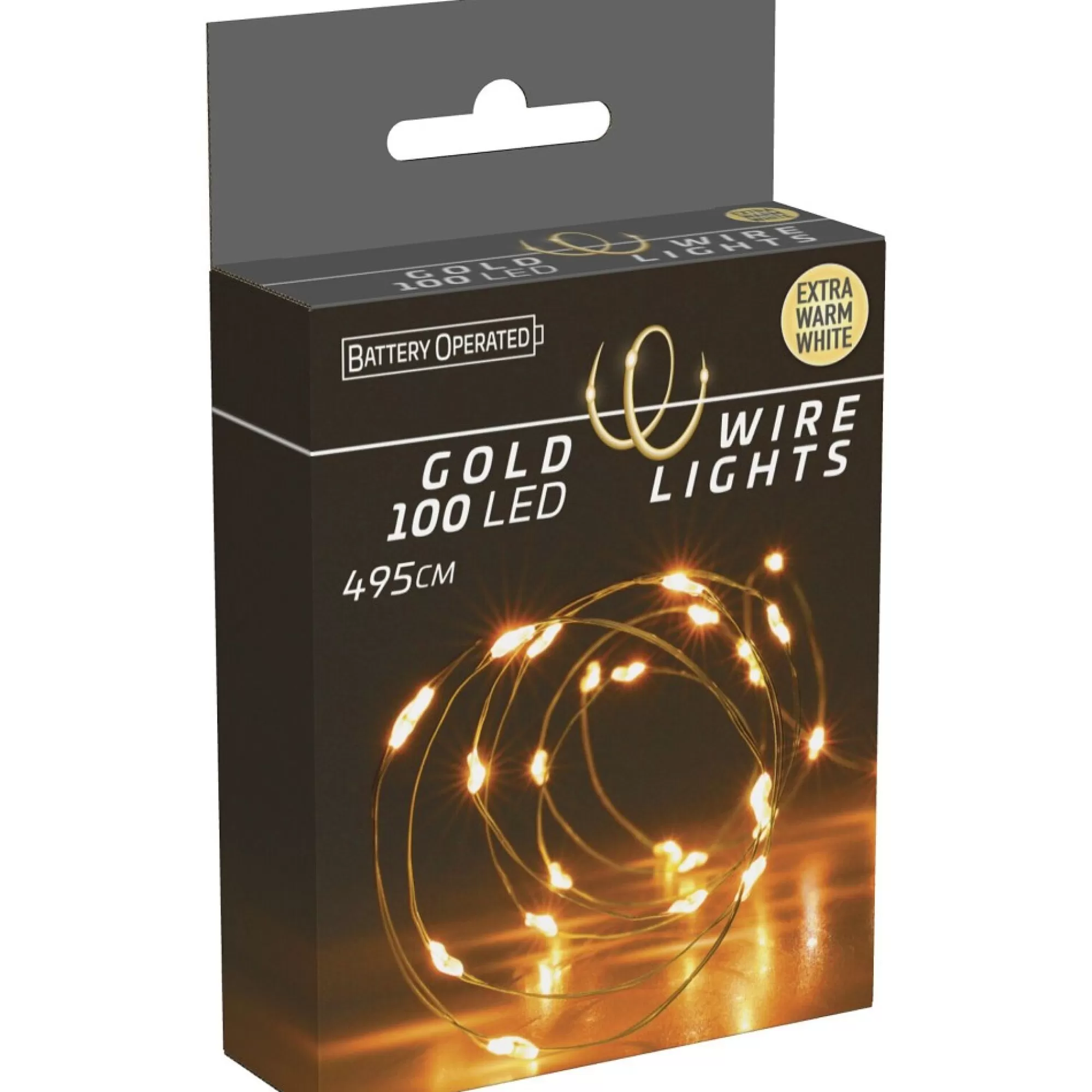 Sale Verlichting 100 Leds Warm Wit Gouddraad 3Xaa Batterij Niet Inbegrepen Warm Witte Kerstverlichting