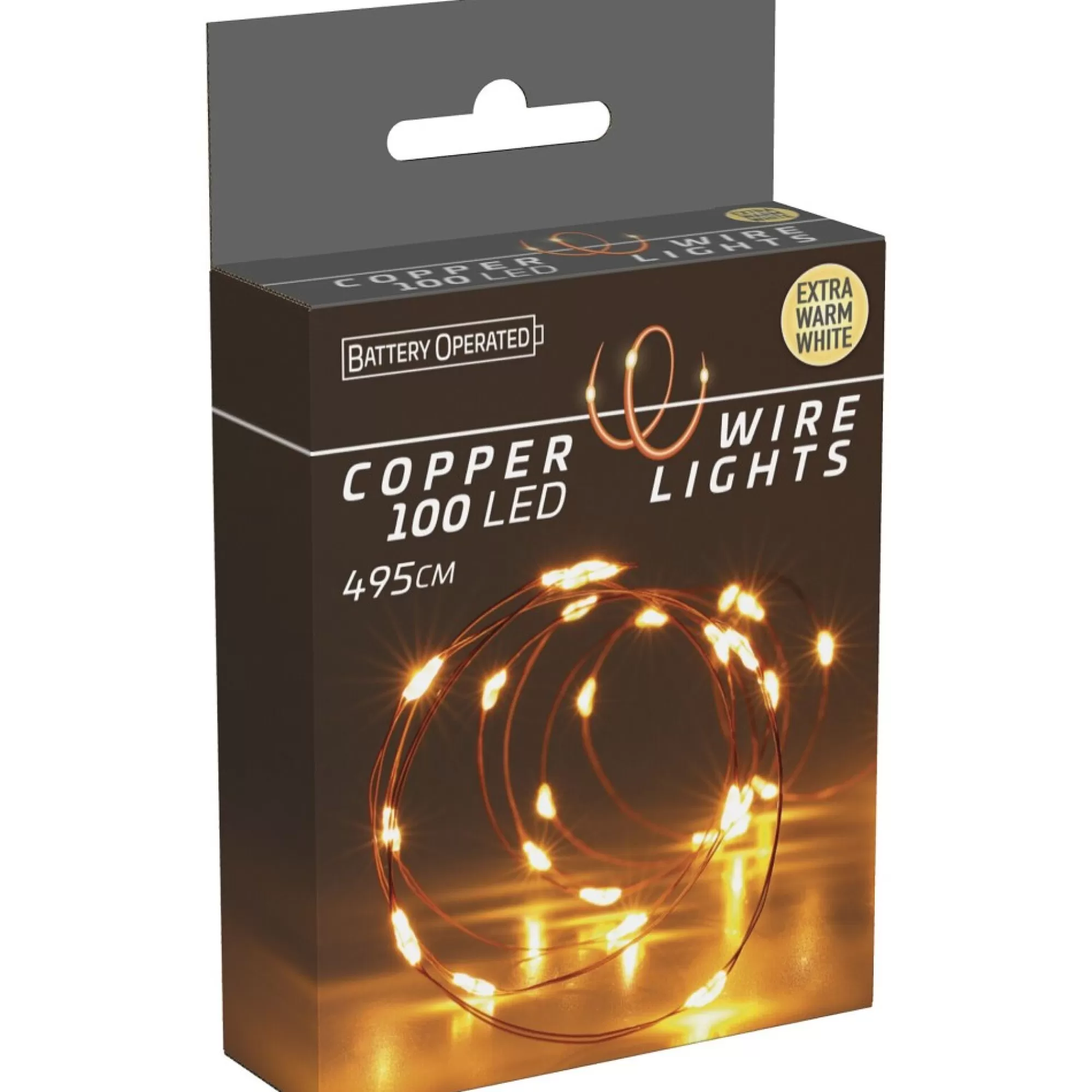 Flash Sale Verlichting 100 Leds Warm Wit Koperdraad 3Xaa Batterij Niet Inbegrepen Warm Witte Kerstverlichting